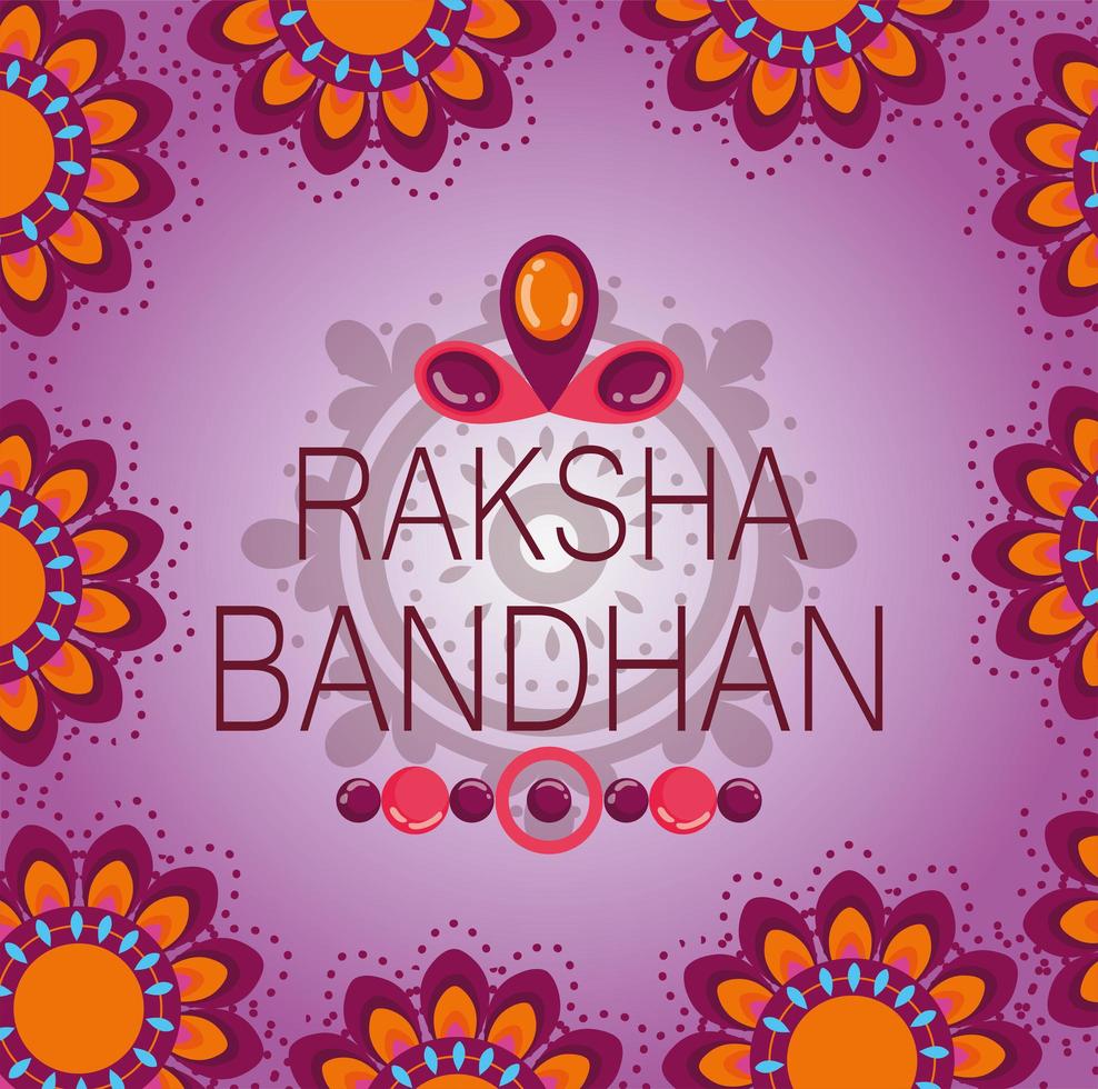 diseño de cartel feliz raksha bandhan vector