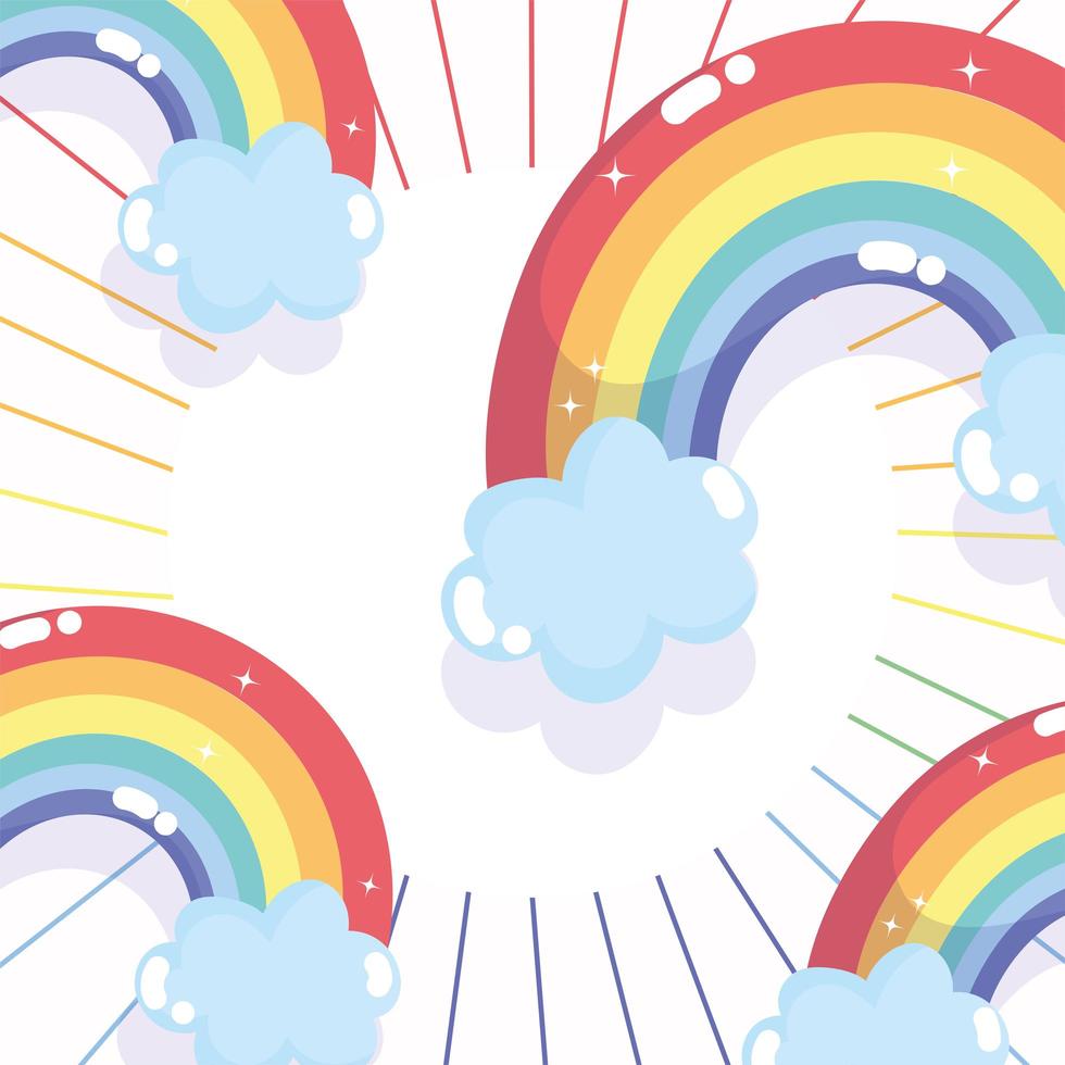 Rainbows freedom background vector