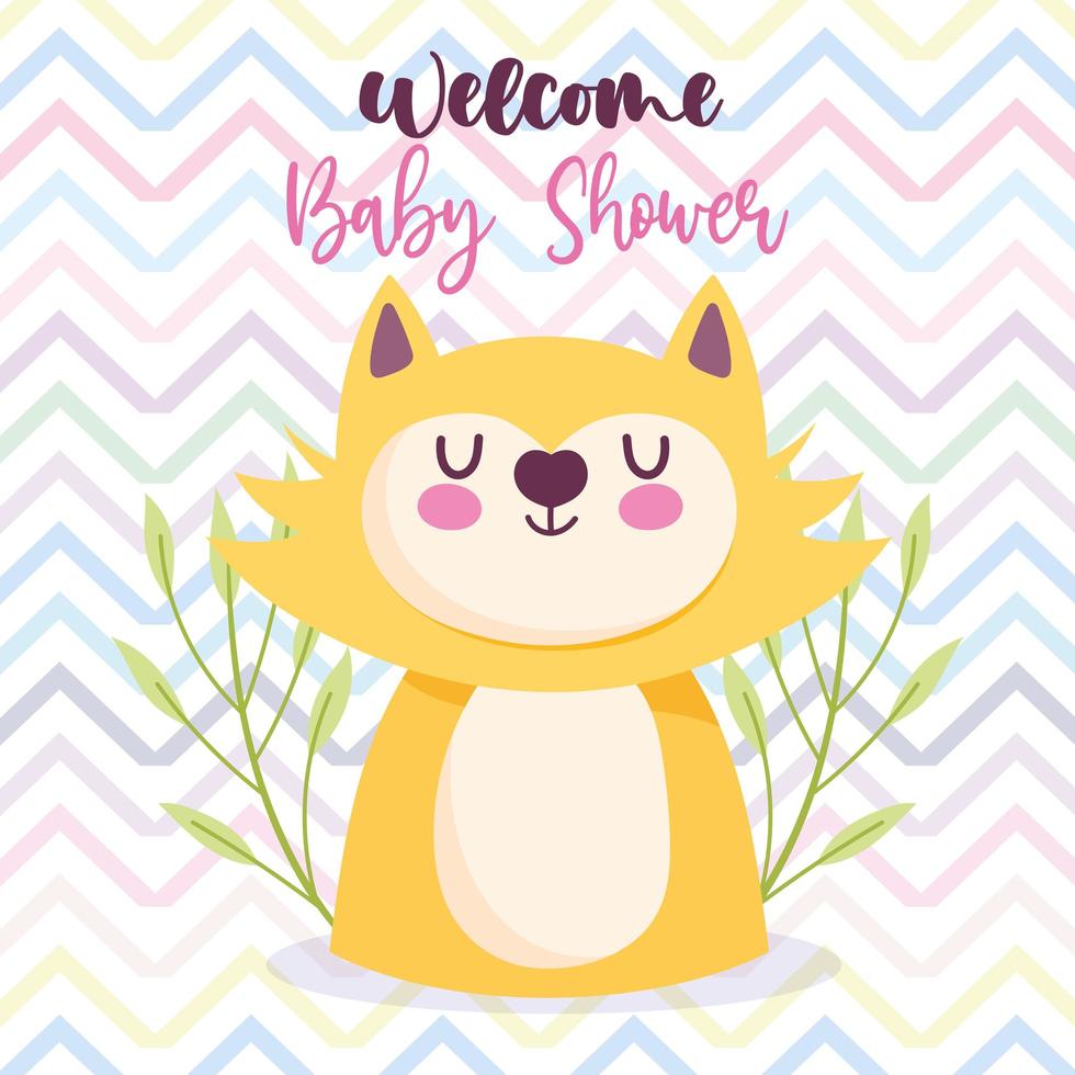 Baby shower cat  vector
