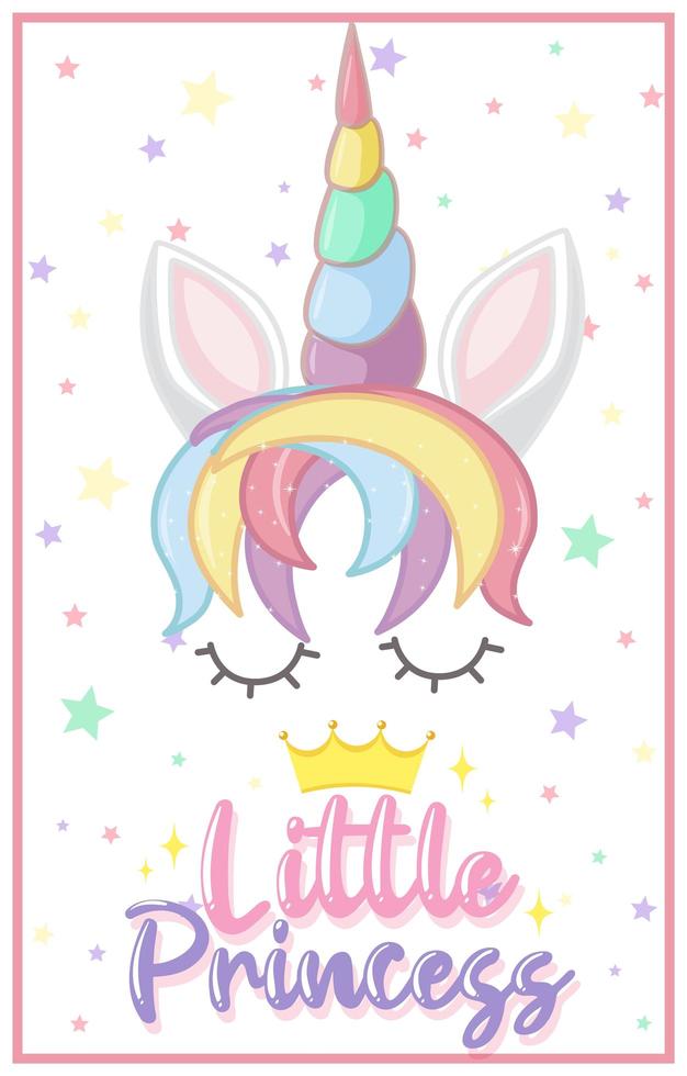 Unicorn Banner on Pastel Background Color vector