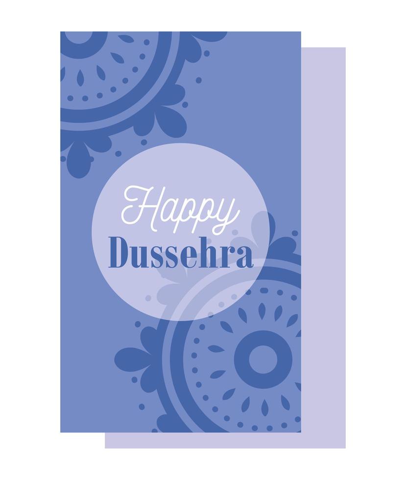 Happy Dussehra festival of India mandalas vector