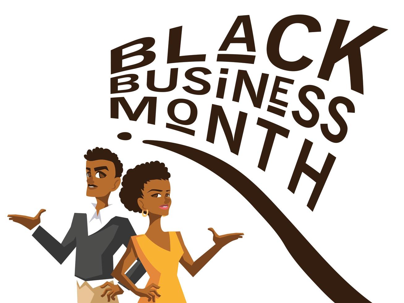 Black business month  vector