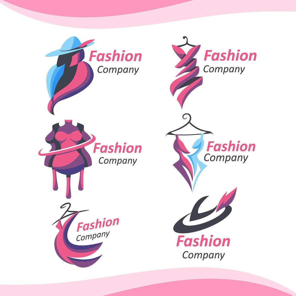 logotipo de la empresa de moda elegante vector