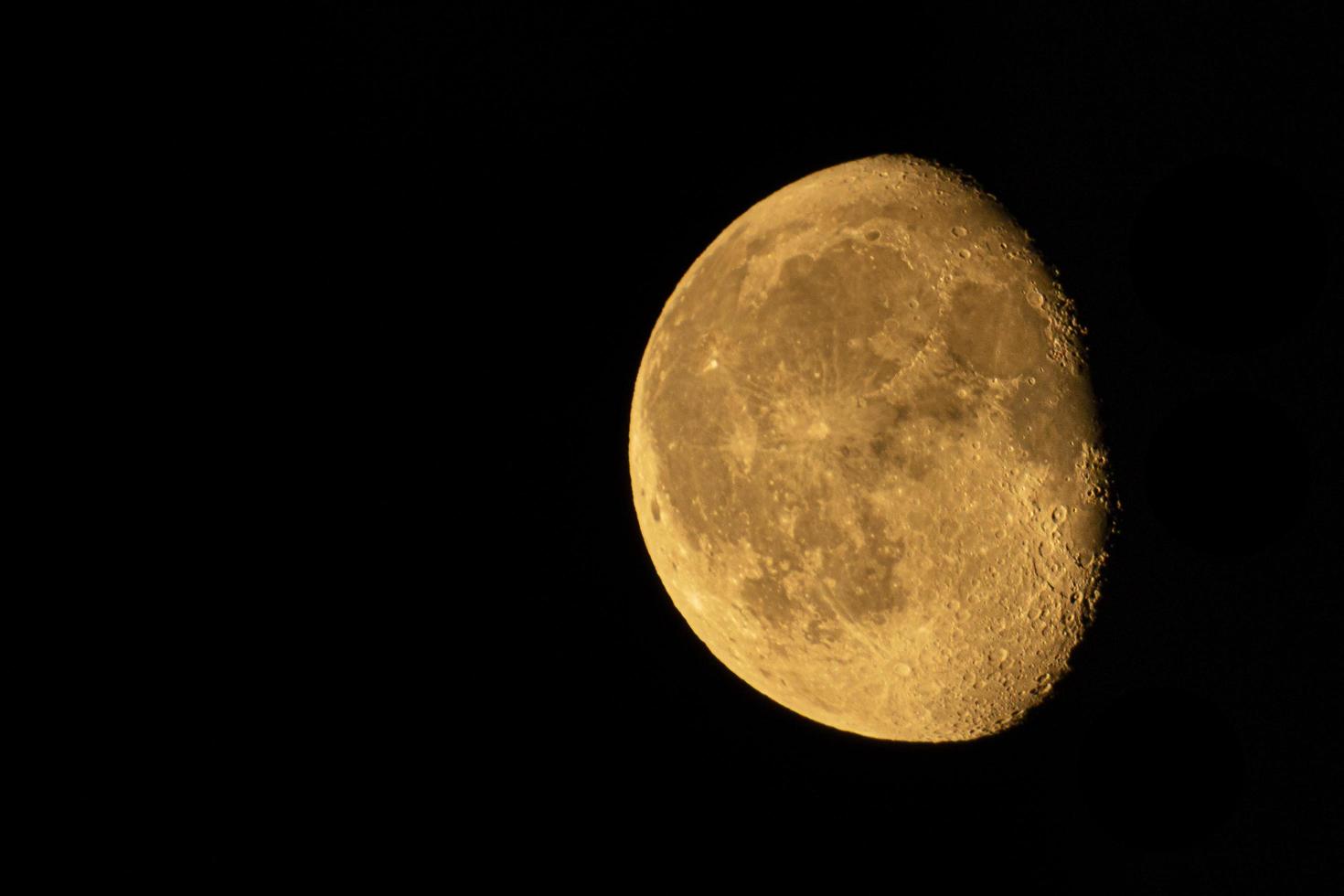 Orange waning gibbous photo