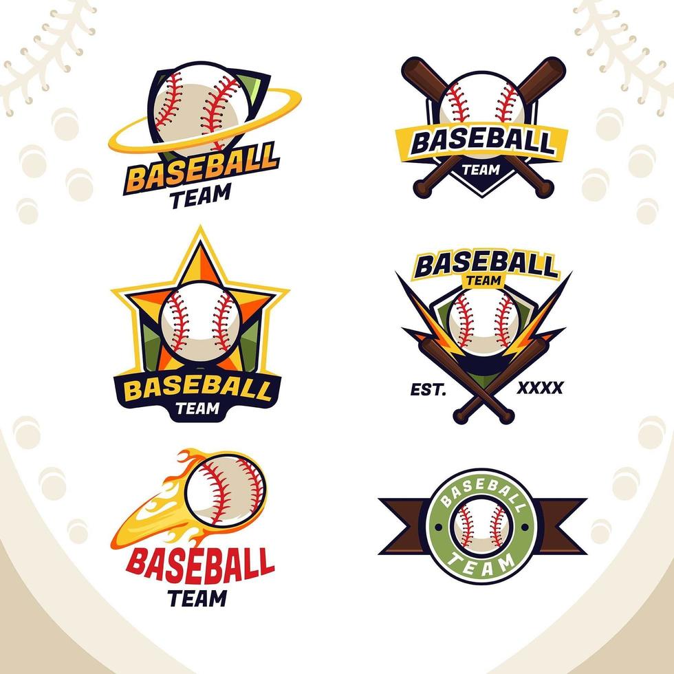 logotipo del equipo de béisbol deportivo audaz vector