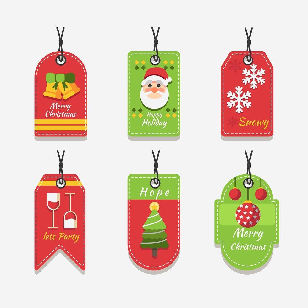 Wonderful Christmas Theme Label vector