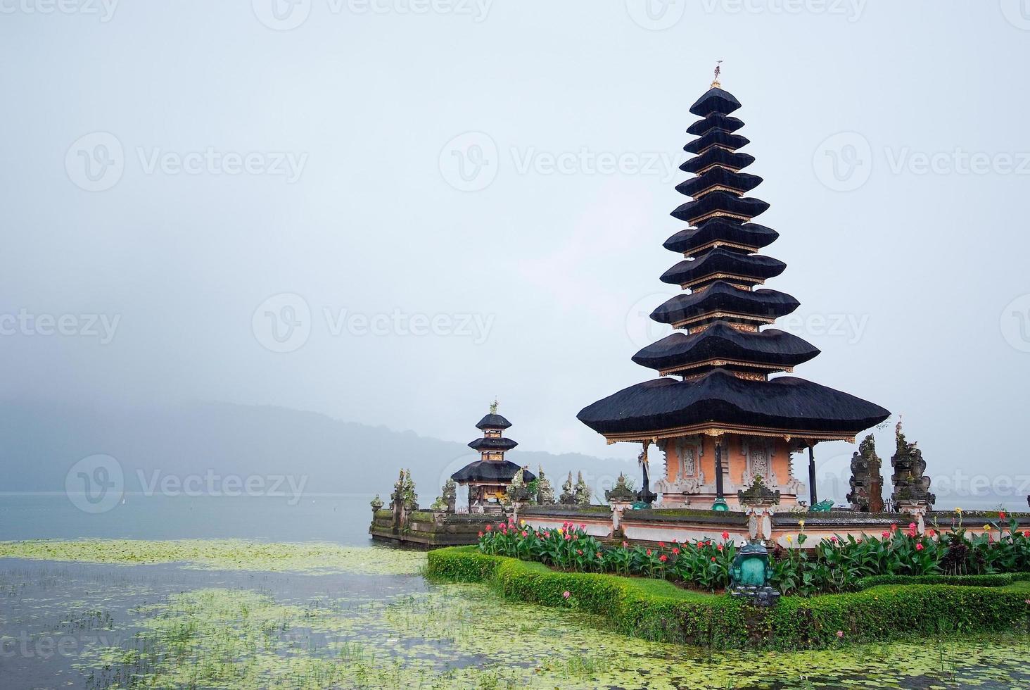Pura Ulun Danu Bratan Temple At Bali In Raining Day 1397822 Stock Photo At Vecteezy