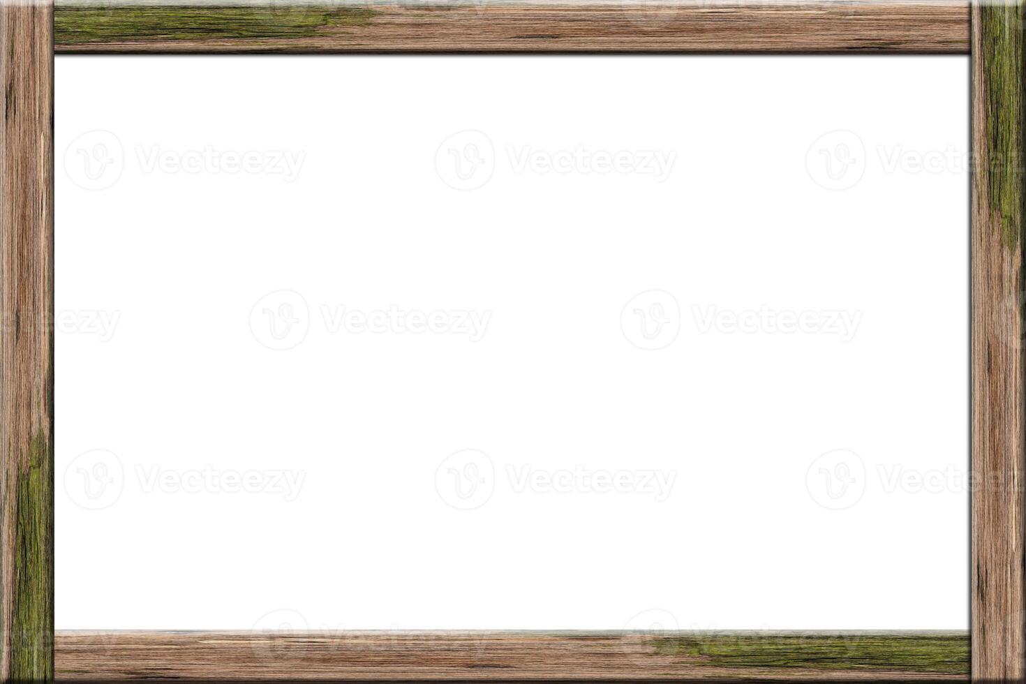 A wooden frame with a green paint on it photo