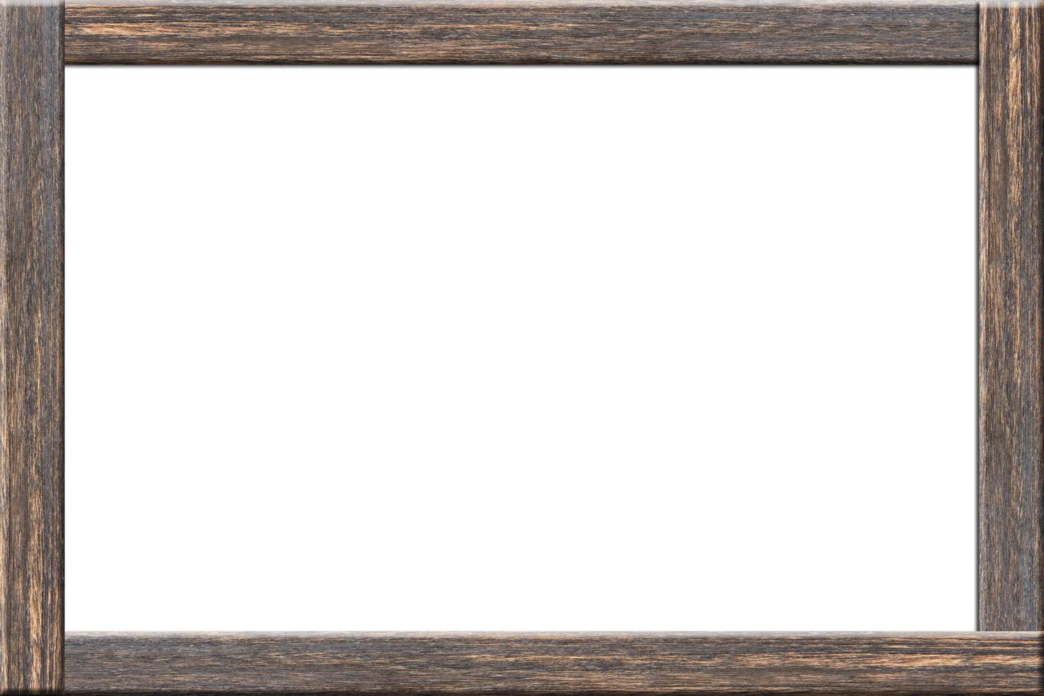 Wood frame on white background photo