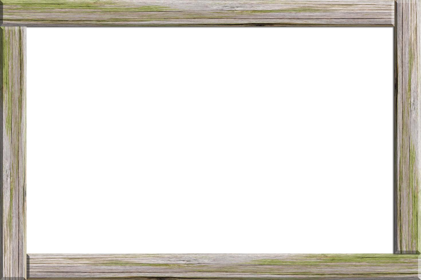 Wood frame on white background photo