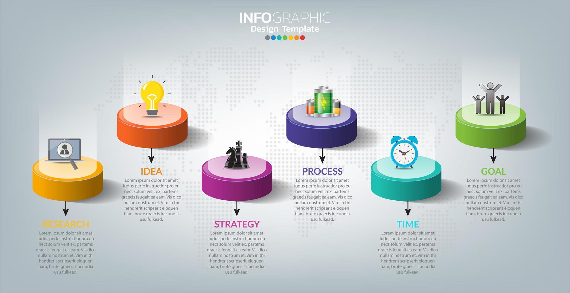 infografías para negocios con concepto de éxito vector