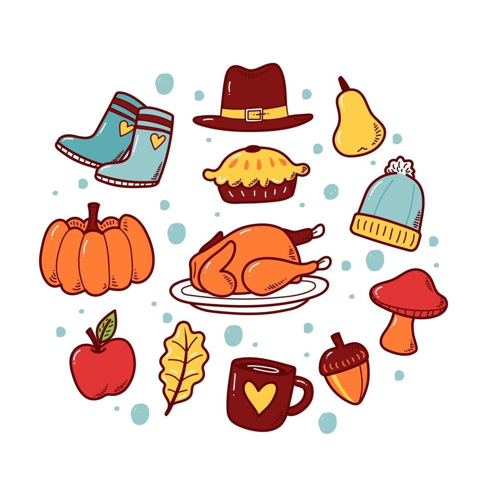 Thanksgiving Handdrawn Icon vector