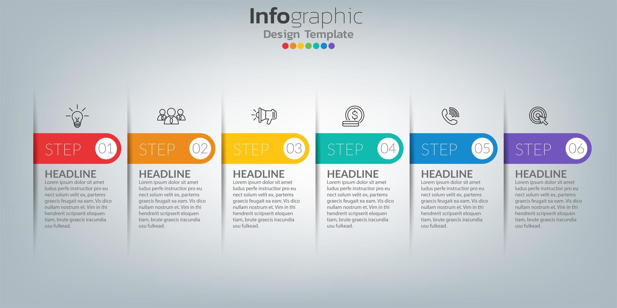 Plantilla de infografía de línea de tiempo con iconos en concepto de éxito vector