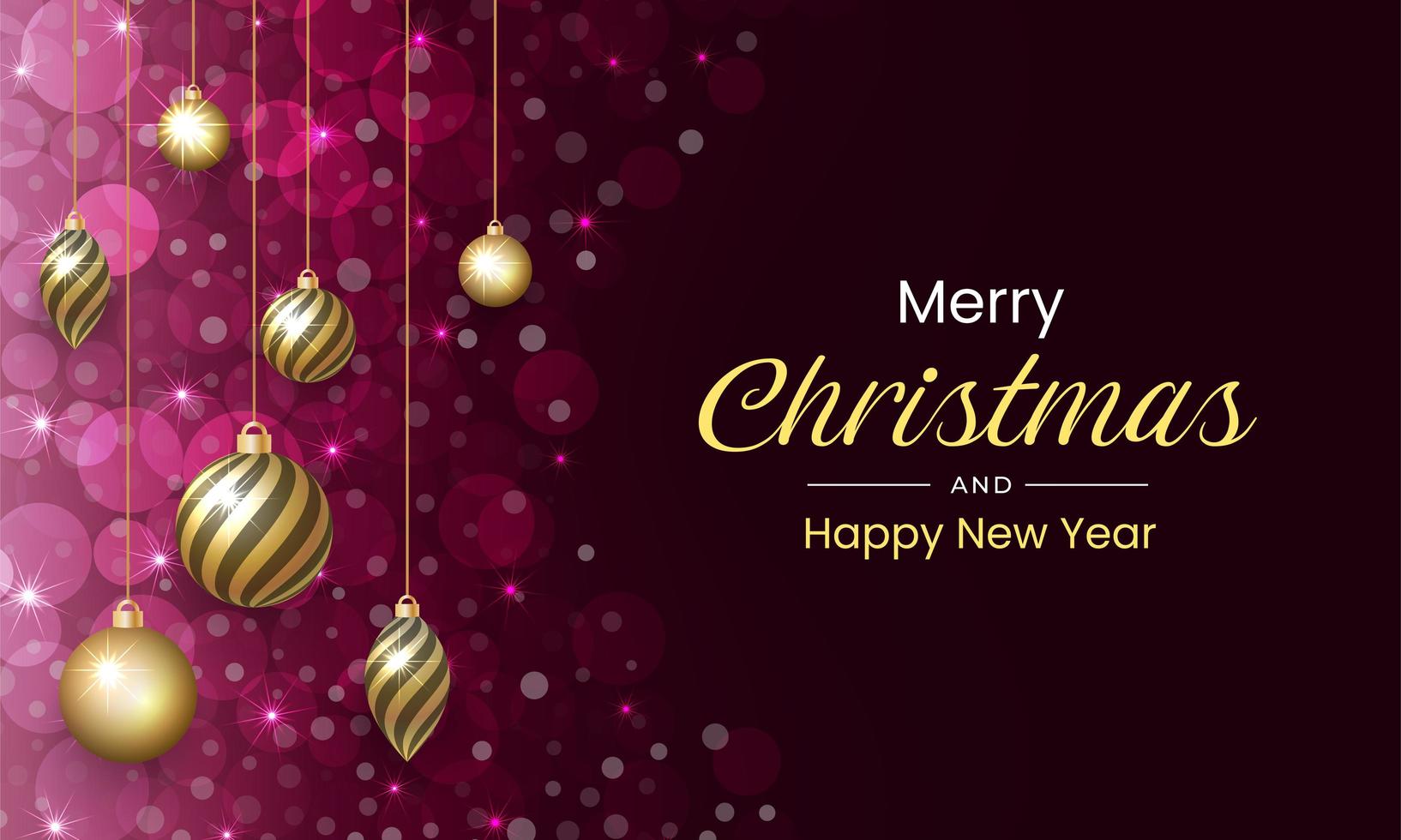 Merry Christmas with luxurious and sparkling background vector