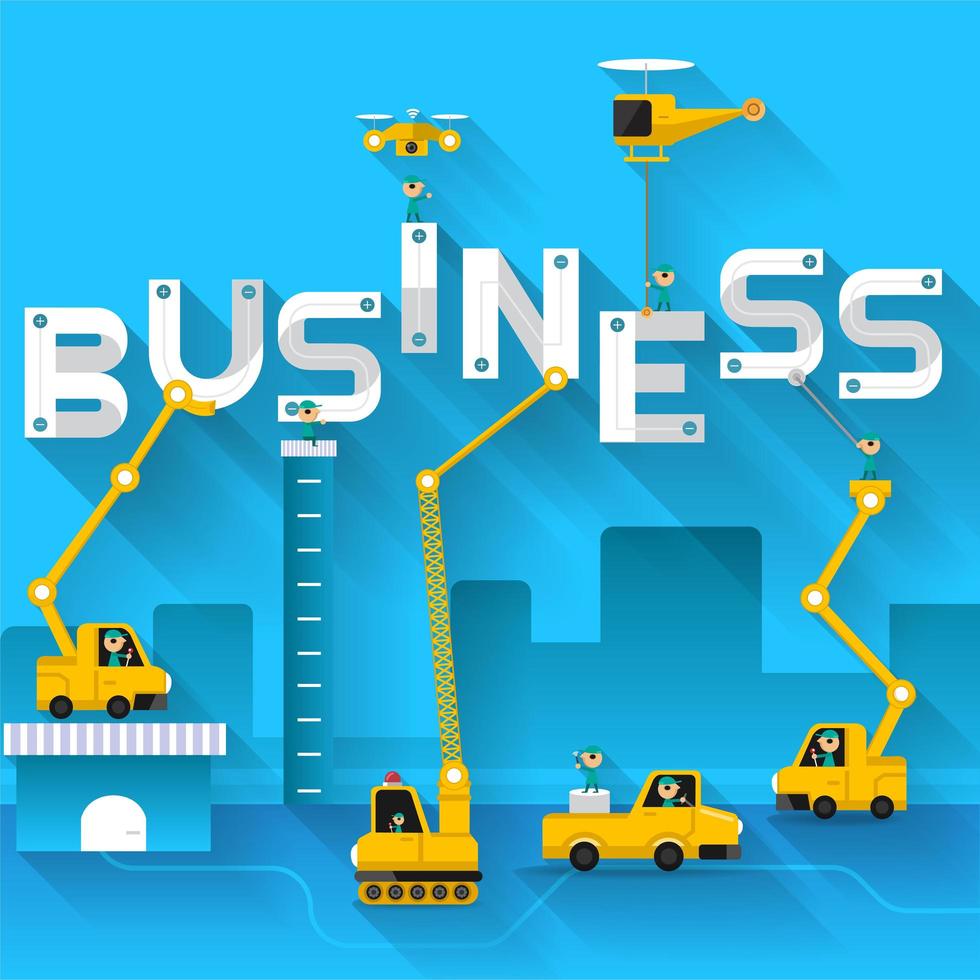 Engineering with Business vector