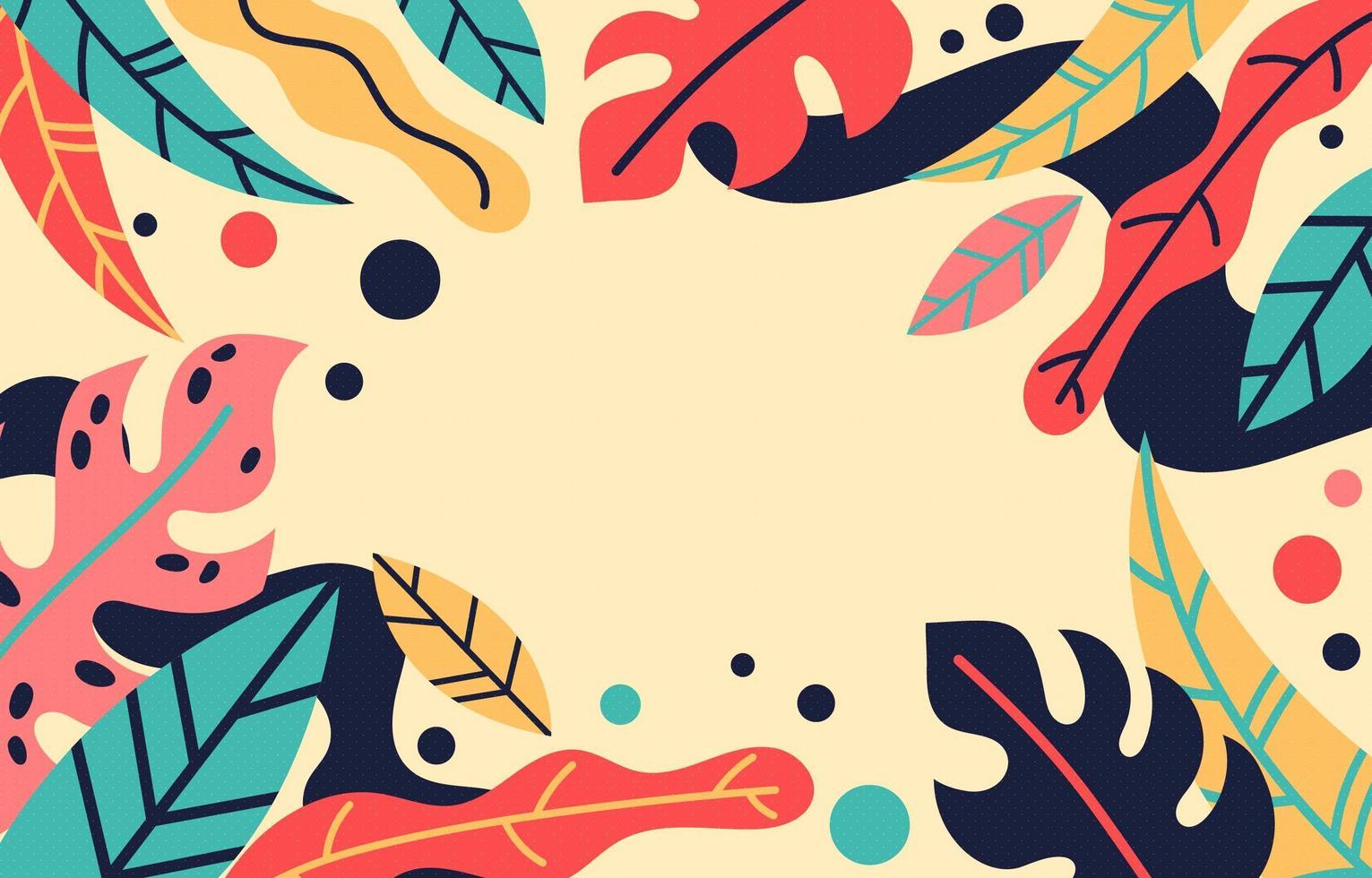 Abstract colorful leaves vector