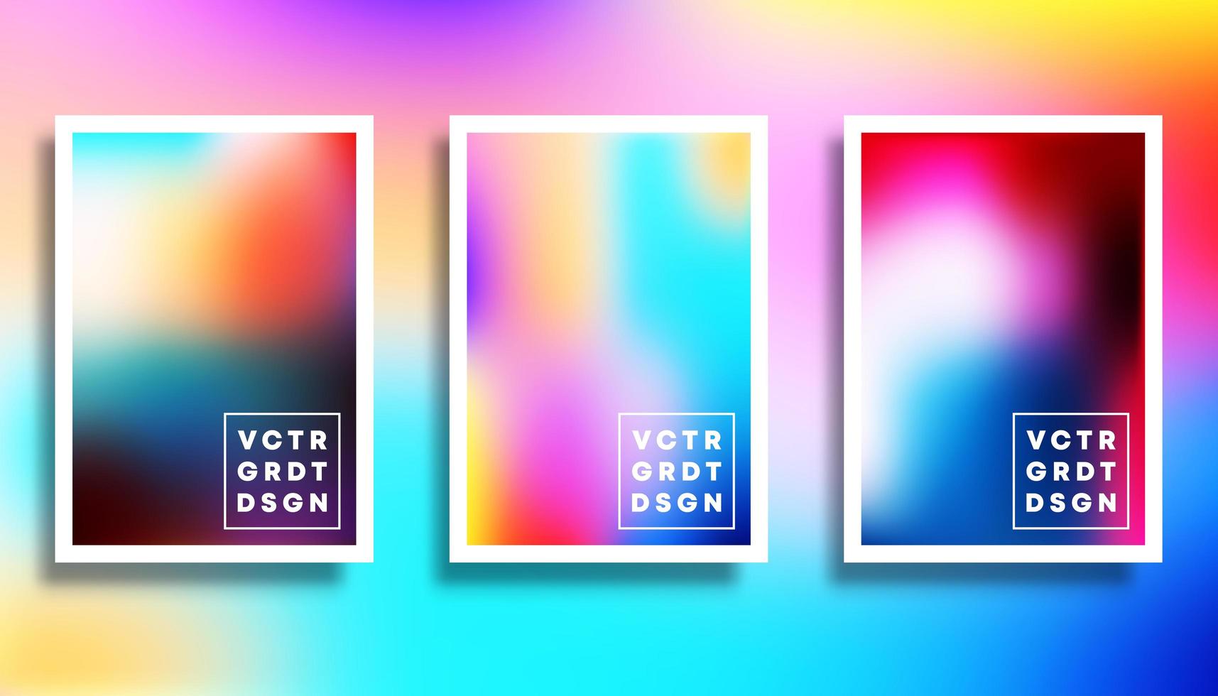 Set of a colorful gradient blur backgrounds vector