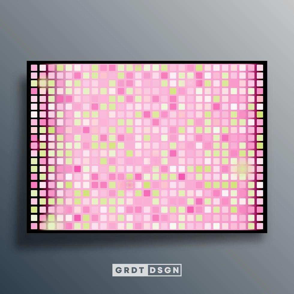 Background template with mosaic gradient texture vector