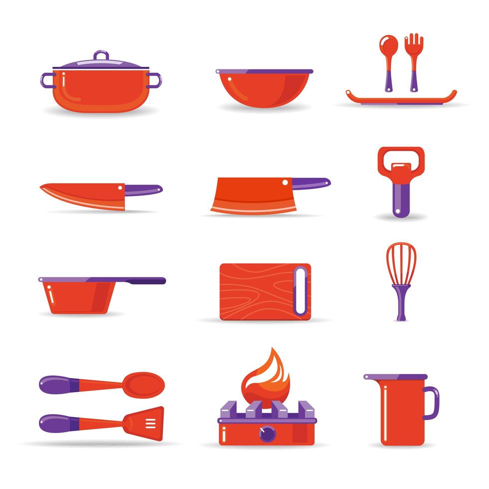 Set Kitchen Element vector