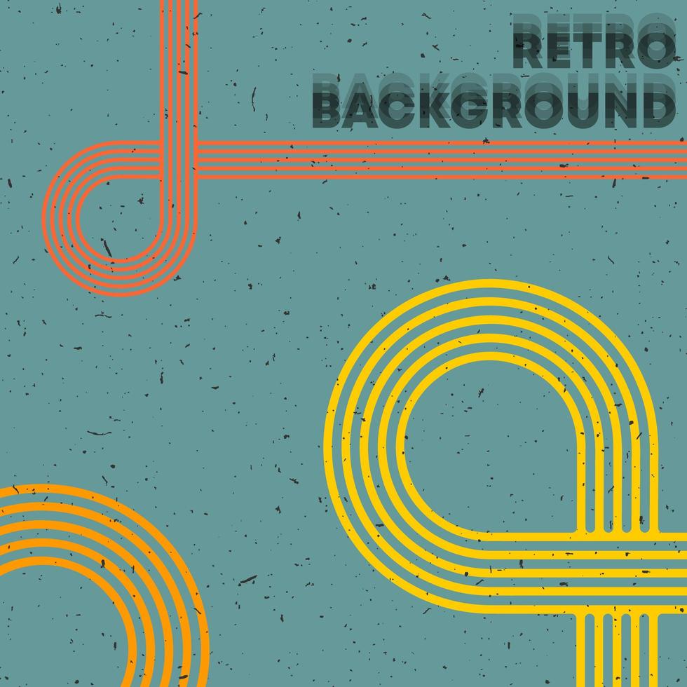 Retro grunge texture background with vintage color stripes vector