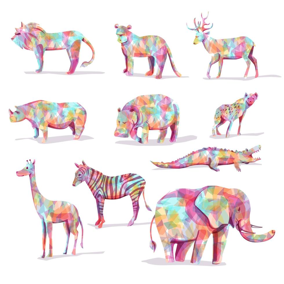 Set of wild animals vector