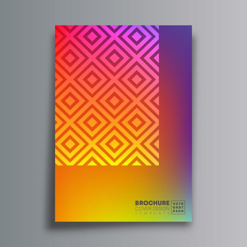 Abstract design poster with rhombus and gradient texture vector