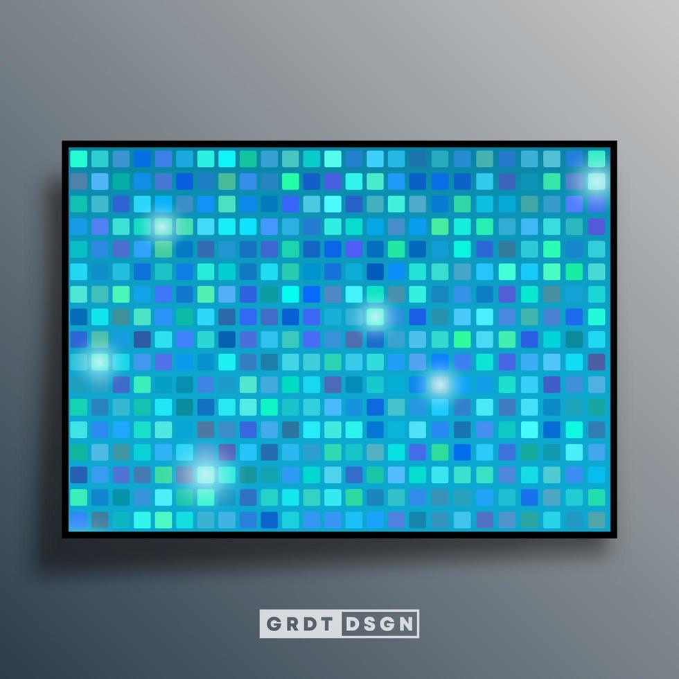 Background template with mosaic gradient texture vector