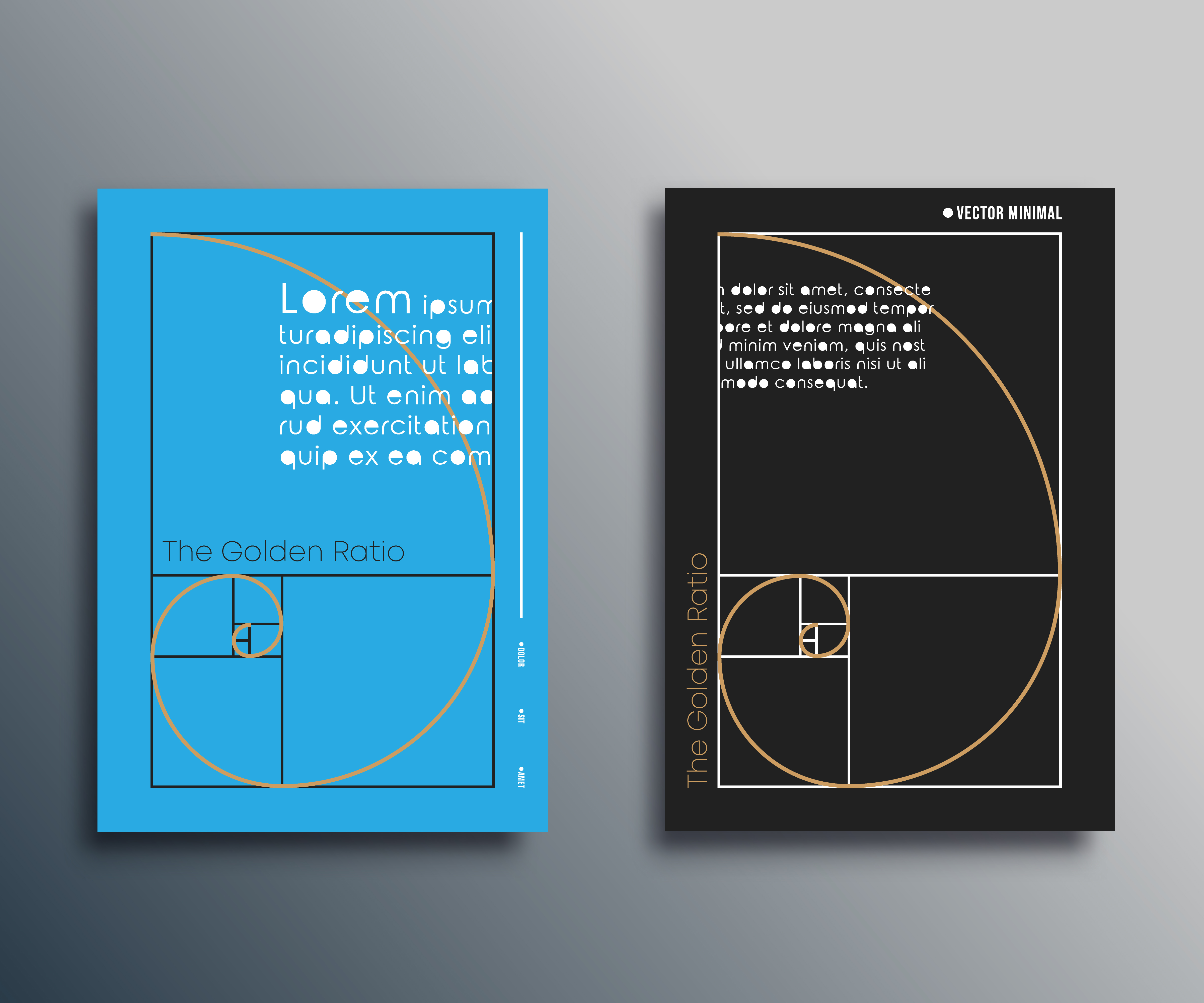 Golden ratio. Fibonacci spiral design 1401932 Vector Art at Vecteezy