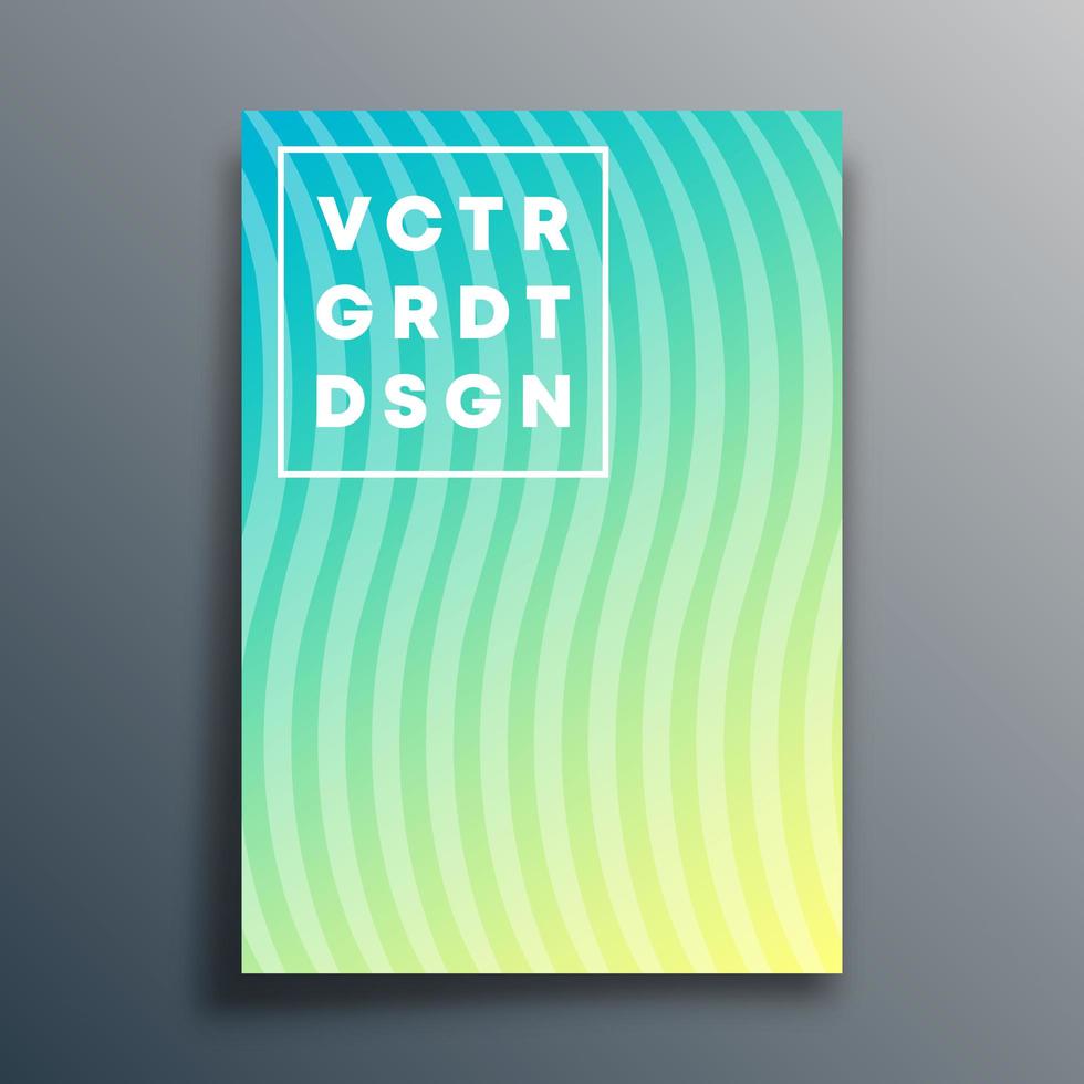 Cover template with wavy lines vector