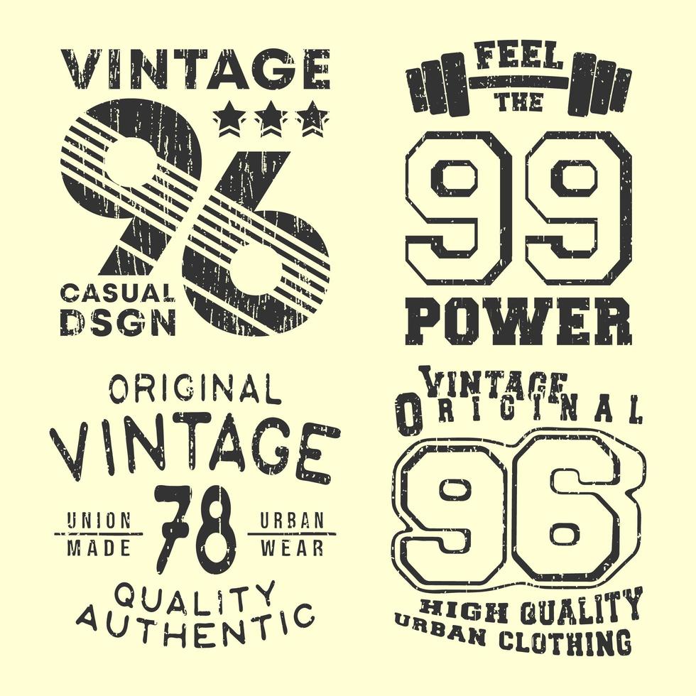 Vintage t-shirt print stamp for t shirts applique vector