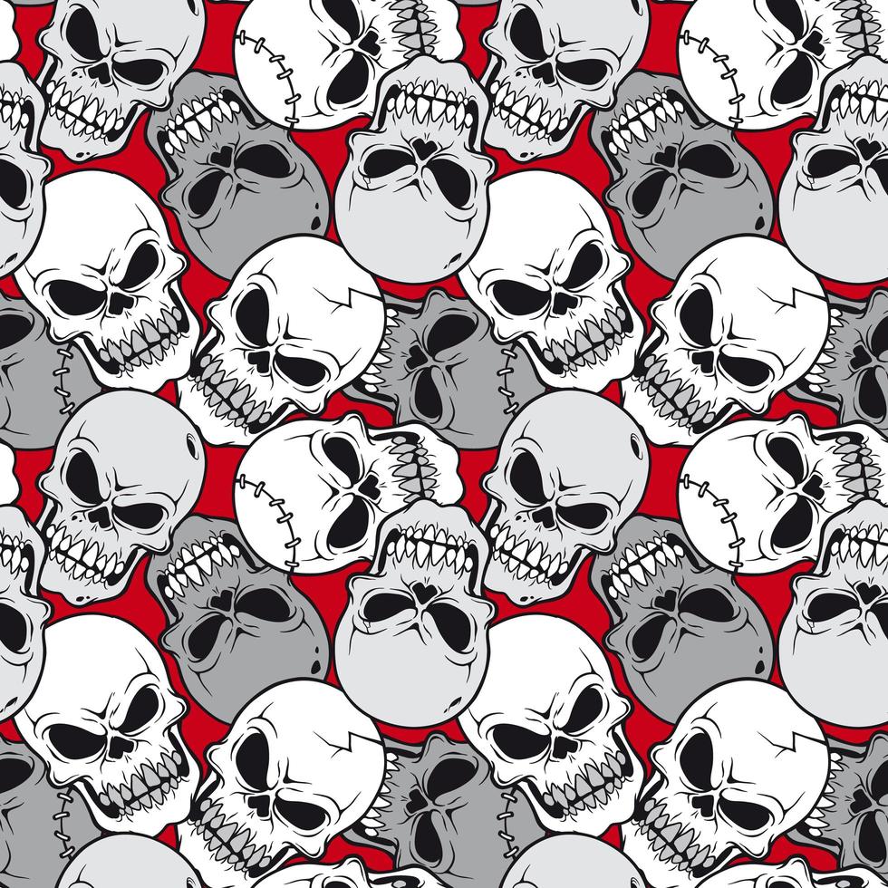 Skull face pattern vector