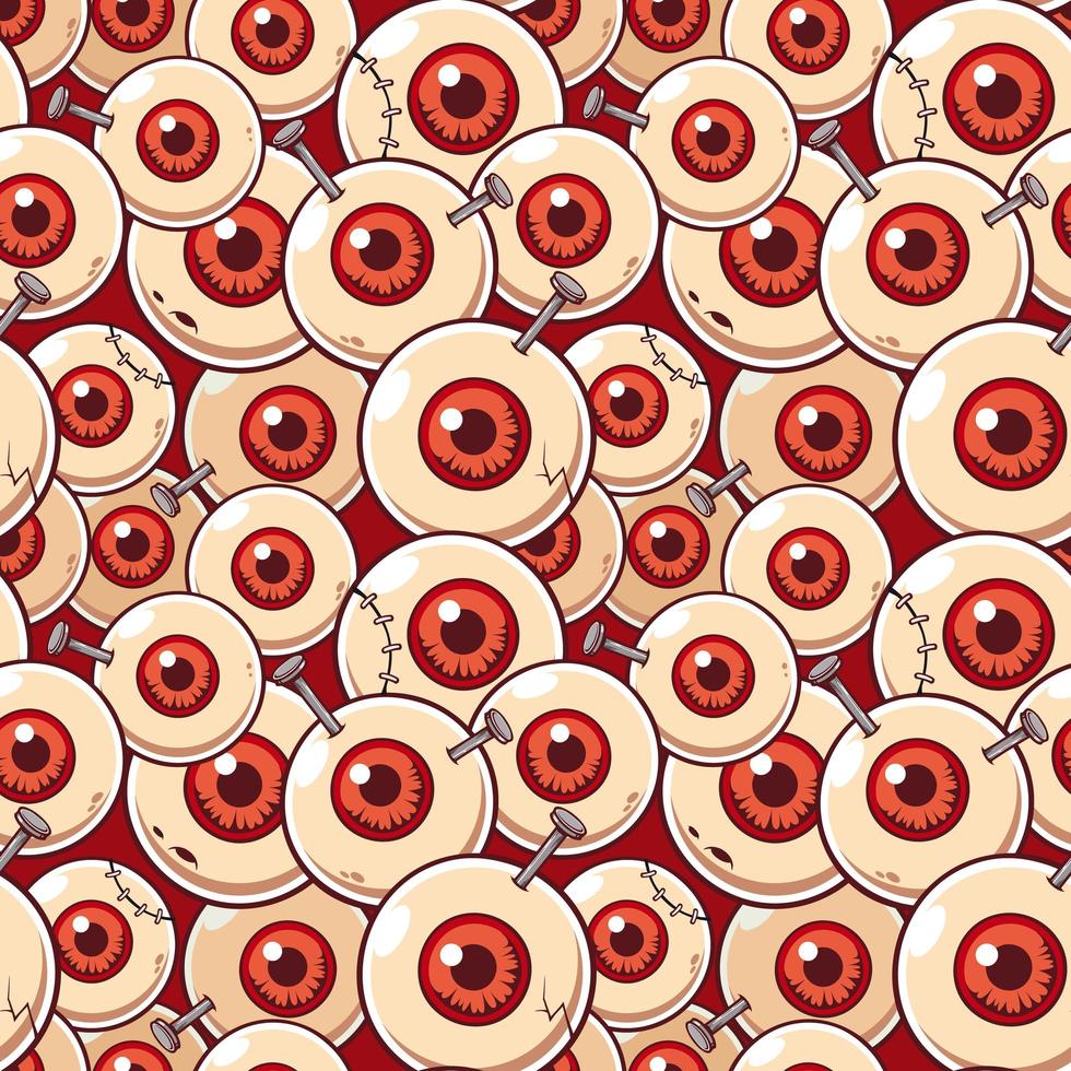 Eyeball zombie pattern vector