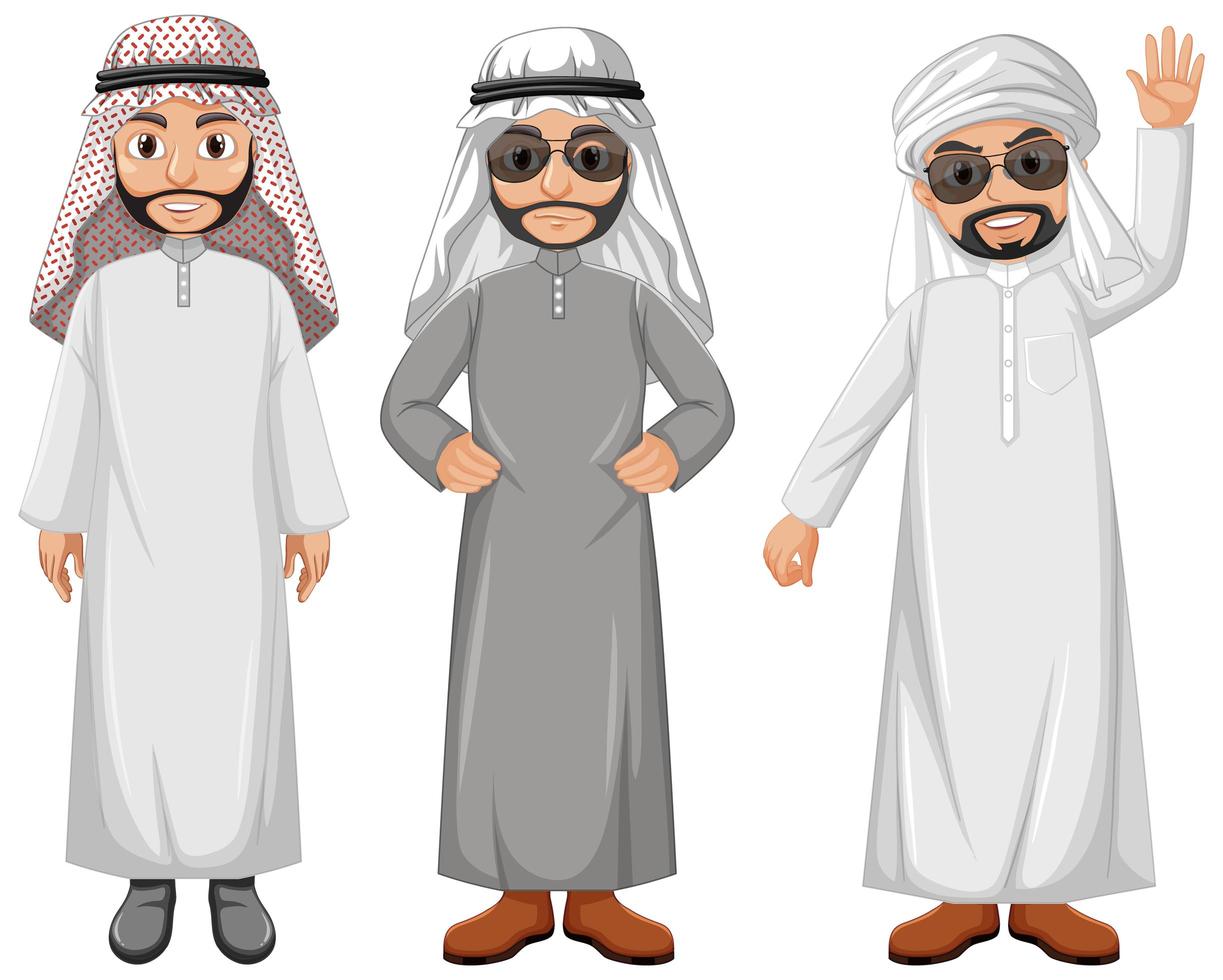 Arab man cartoon character vector