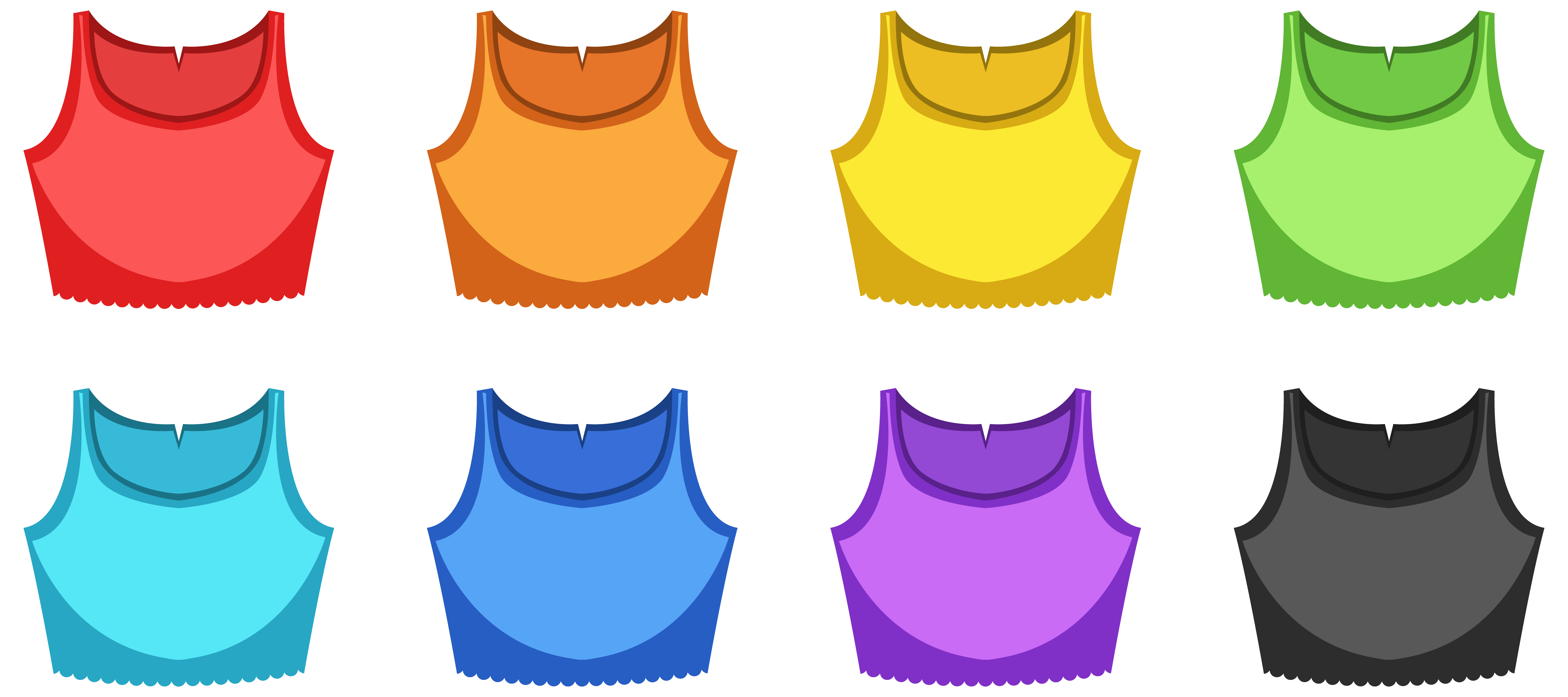 Set of tank top on white background 1402135 Vector Art at Vecteezy