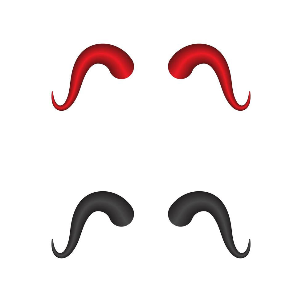 Devil horn icons vector