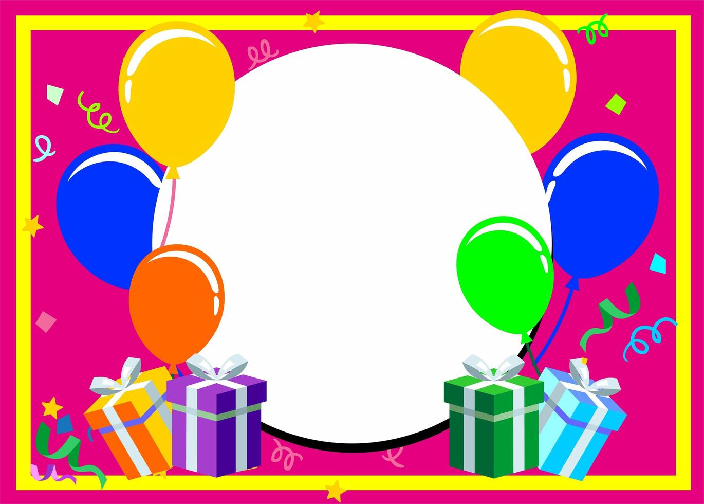 Happy Birthday typography frame vector