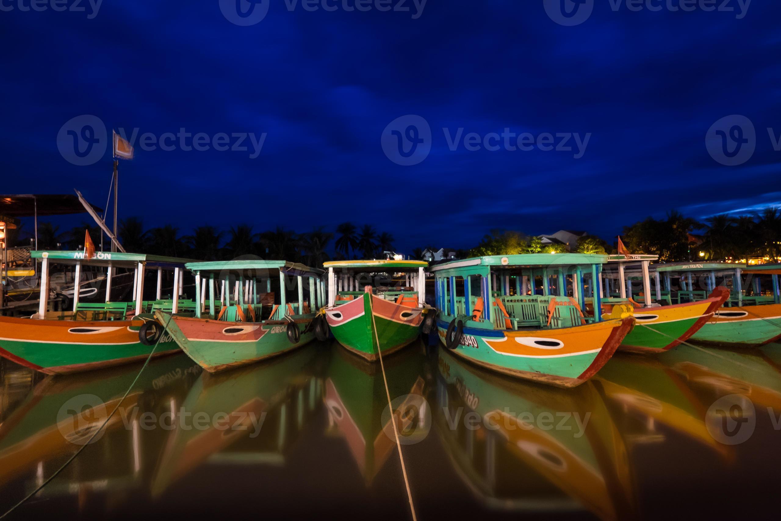 Hoi An ships 1403752 Stock Photo at Vecteezy