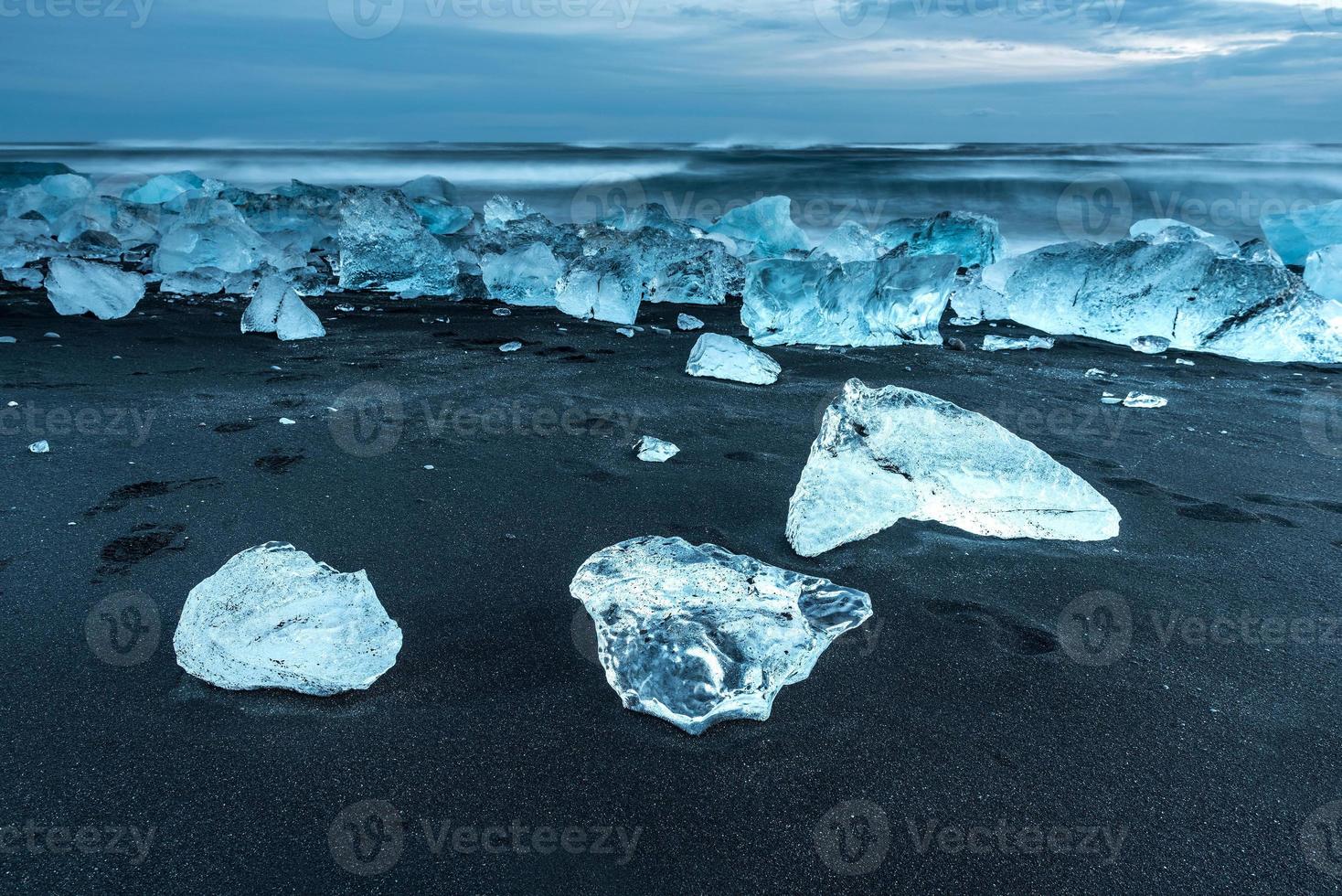 icebergs at jokulsarlon in south Iceland photo