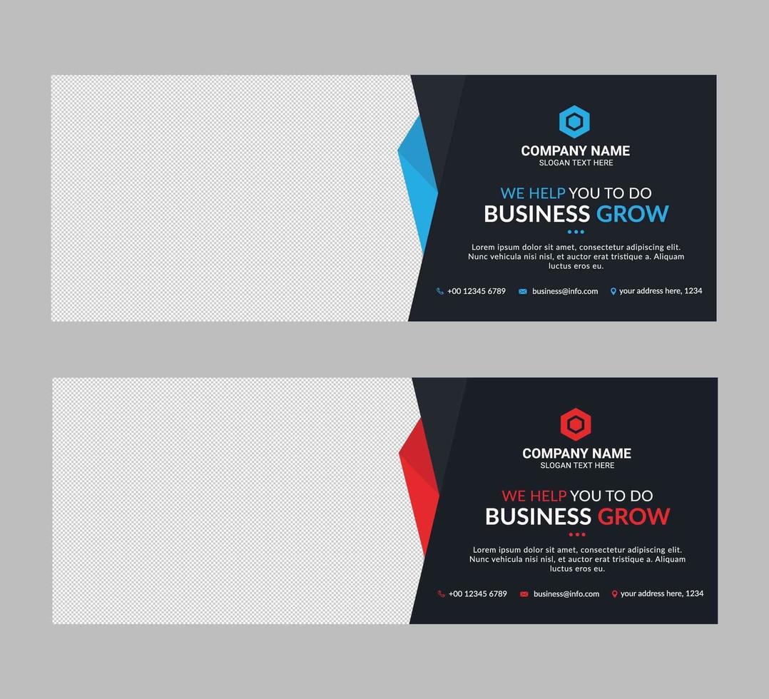 conjunto de portada de banner de redes sociales corporativas vector