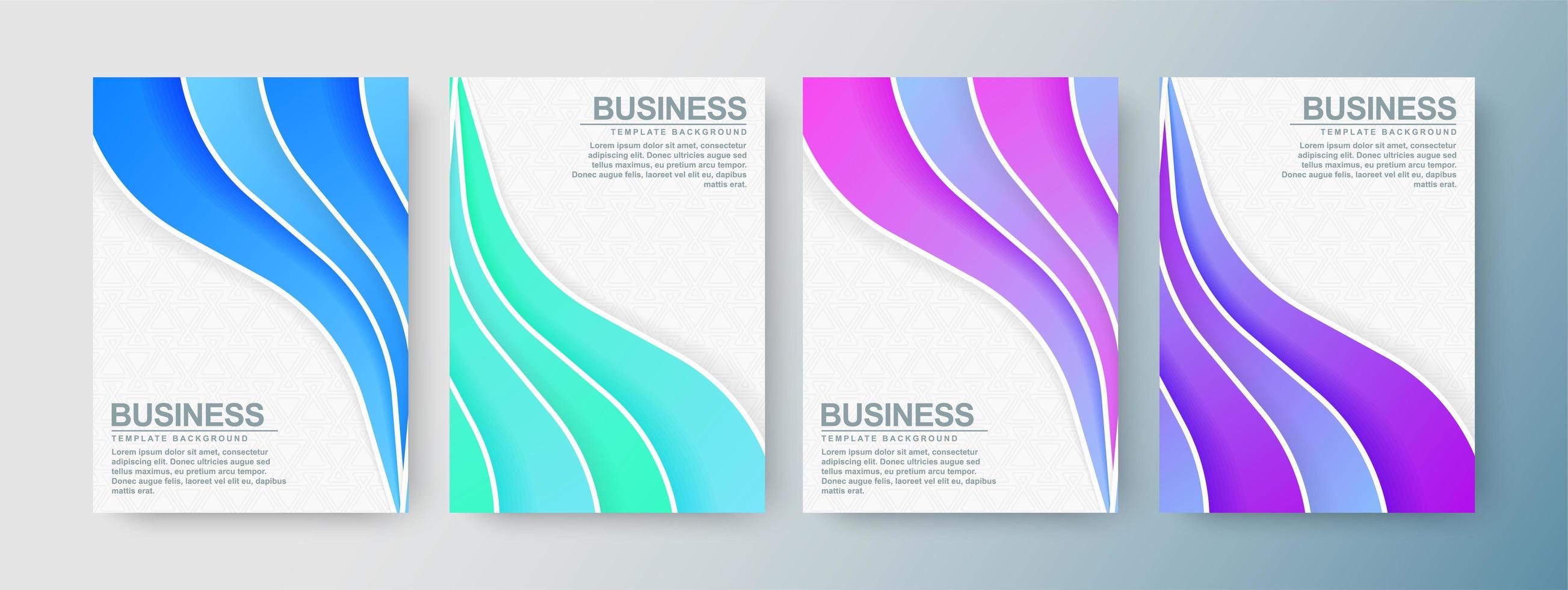 Cover of modern abstract waves in gradient colors vector