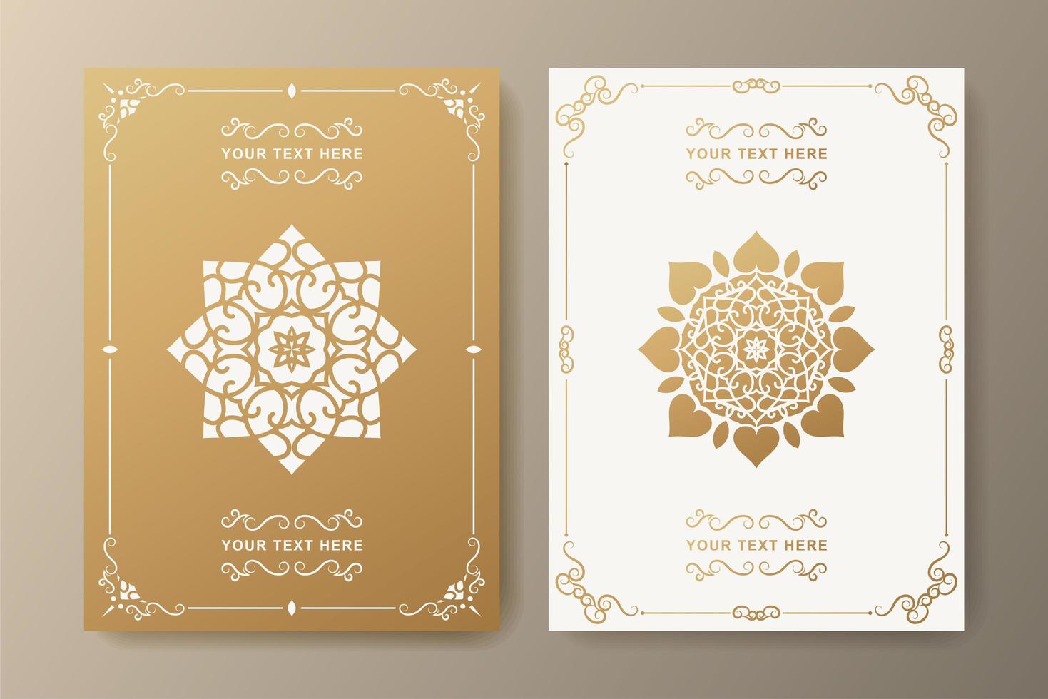 Luxury ornamental greeting card template vector