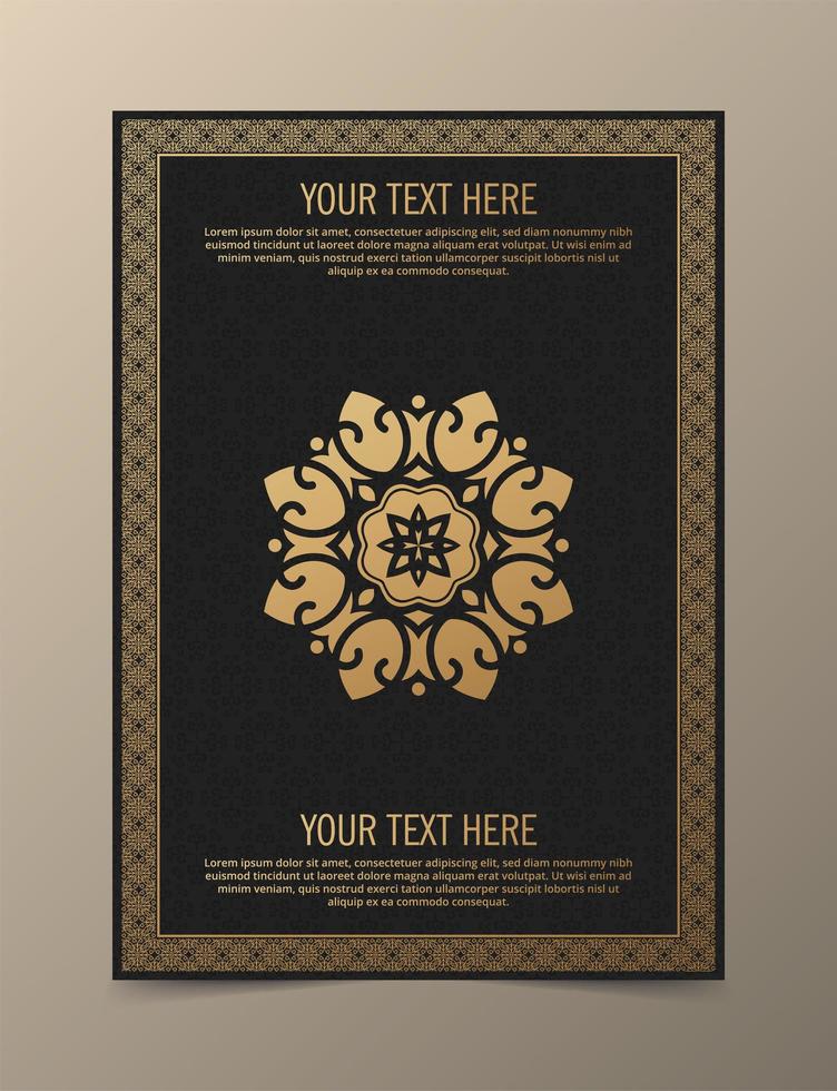 Luxury ornamental greeting card template vector