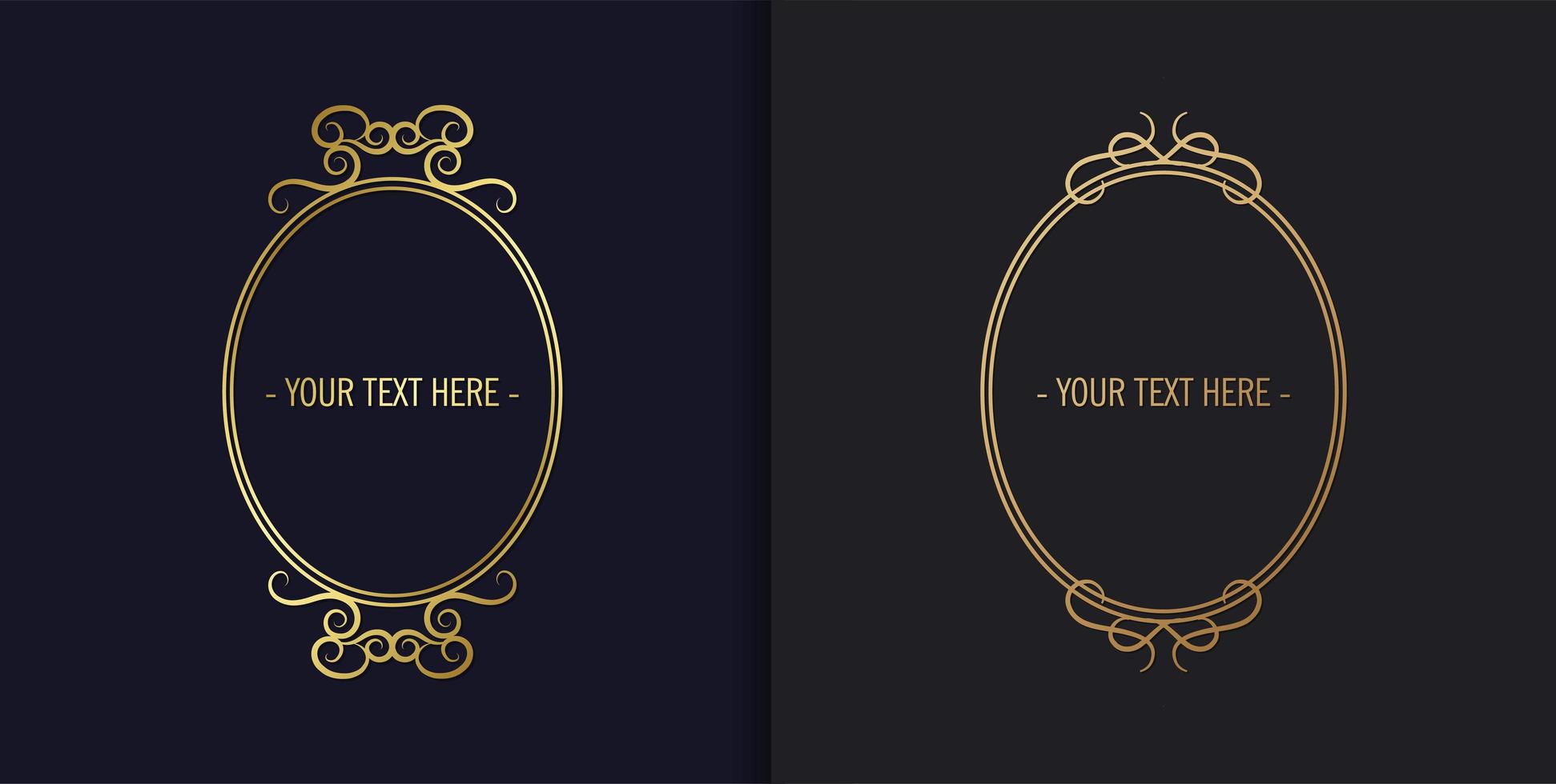 Luxury ornamental frame collection vector