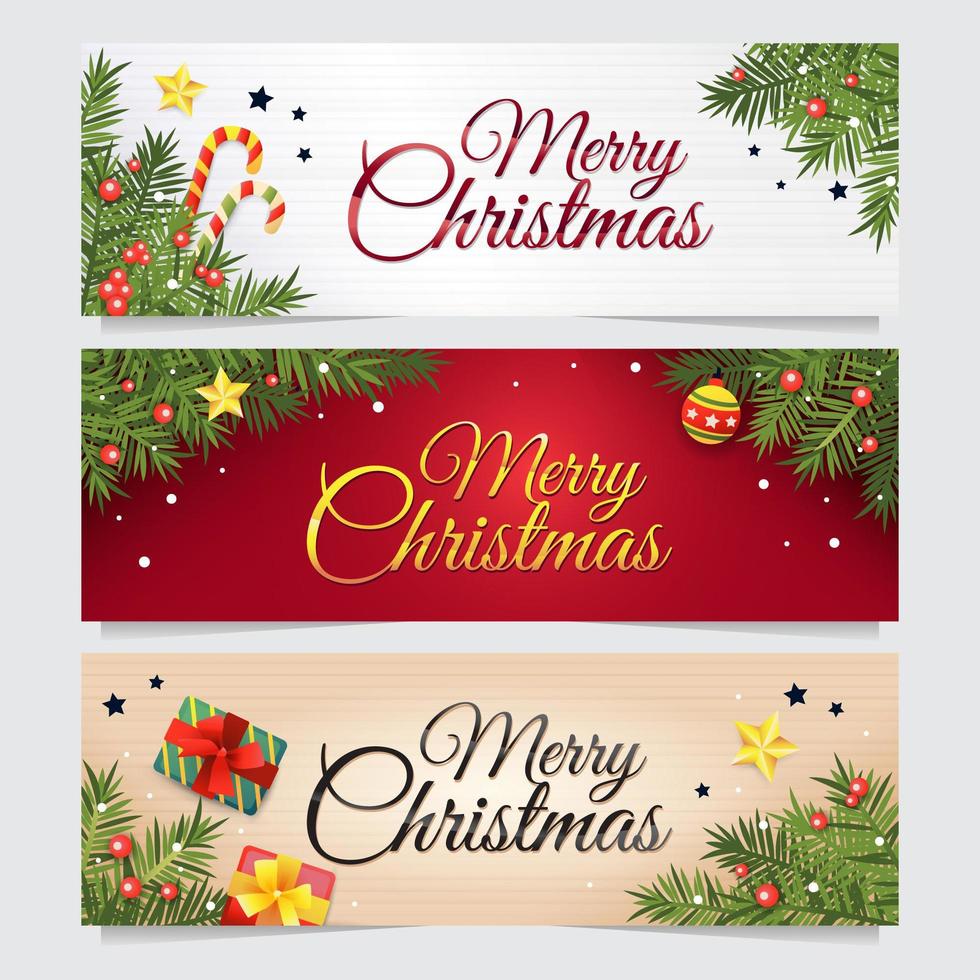 Christmas Decoration Web Banner 1406513 Vector Art at Vecteezy