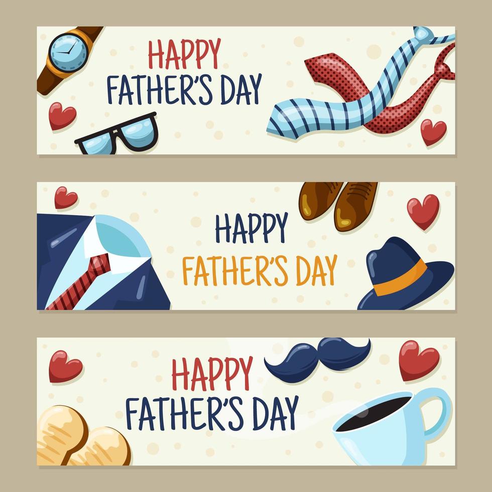 Father's Day Celebration Web Banner vector