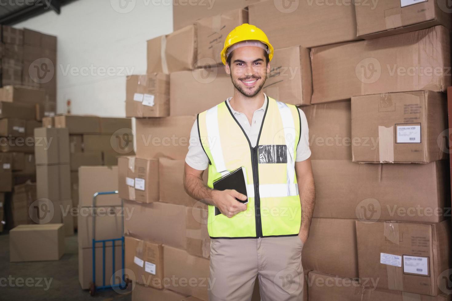 Portrait of worker in warehouse photo