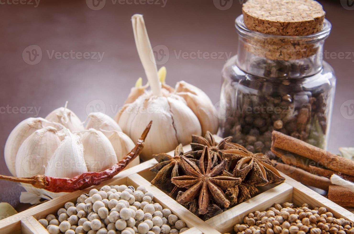 Framed collection of spices photo