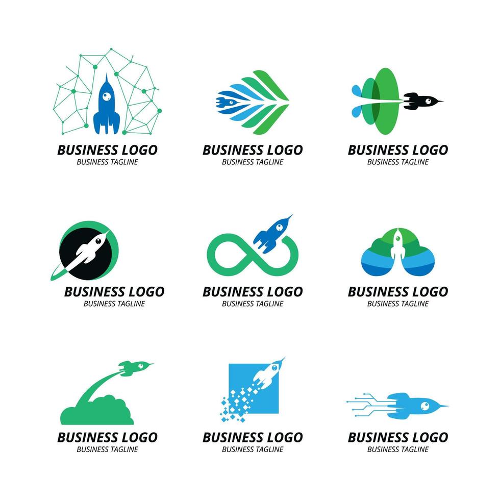 Rocket Logo Concept Collection vector