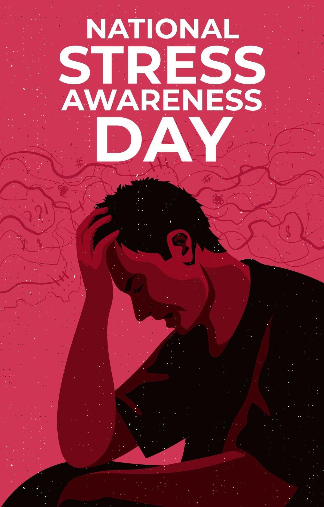 National Stress Awareness Day Concept 1407943 Vector Art at Vecteezy