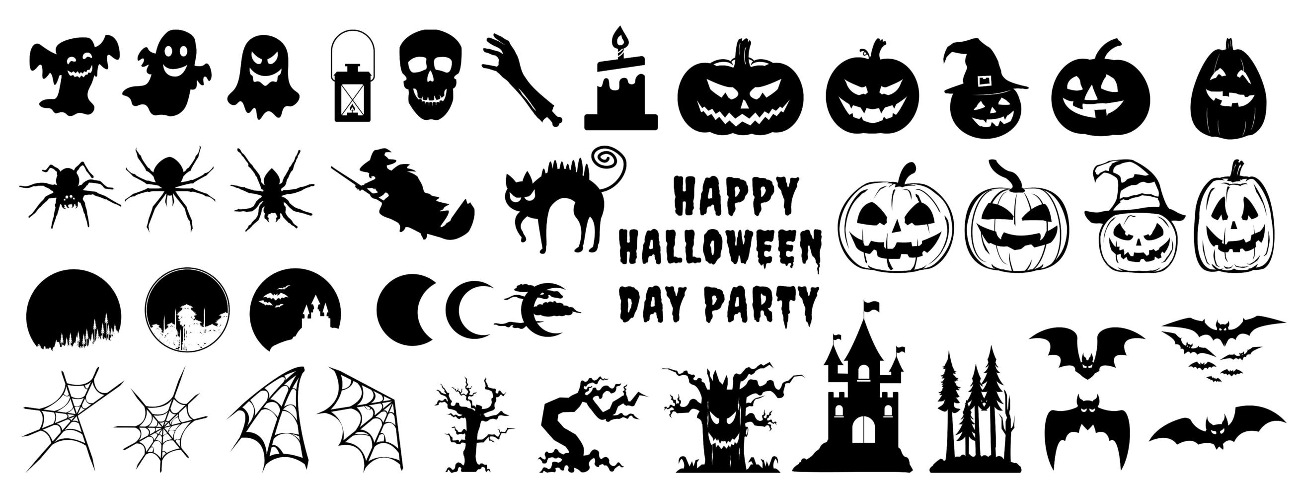 Halloween Silhouette Set vector
